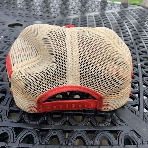 Vintage 3 Stripe Kentucky Tractor Farming SnapBack Mesh Trucker Hat 70s 80s - Picture 4 of 9